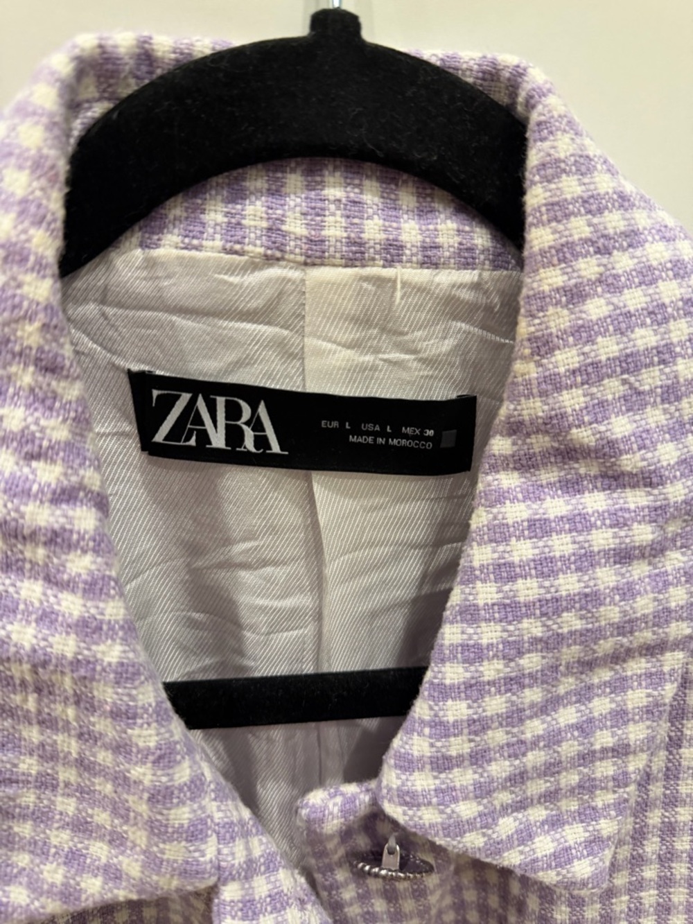 Gingham Cropped Blazer - Picture 4 of 4